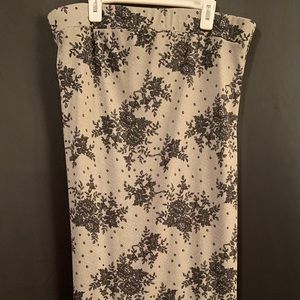 Floor length black and grey skirt